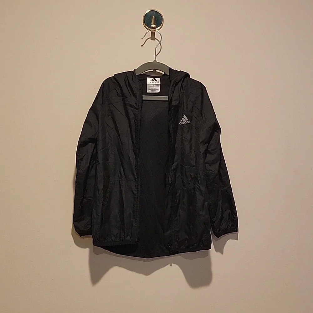 Adidas Black Jacket Size 5t black with 3 stripe